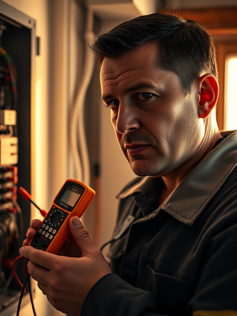 Retrato de Rodrigo Salinas, instalador eléctrico certificado