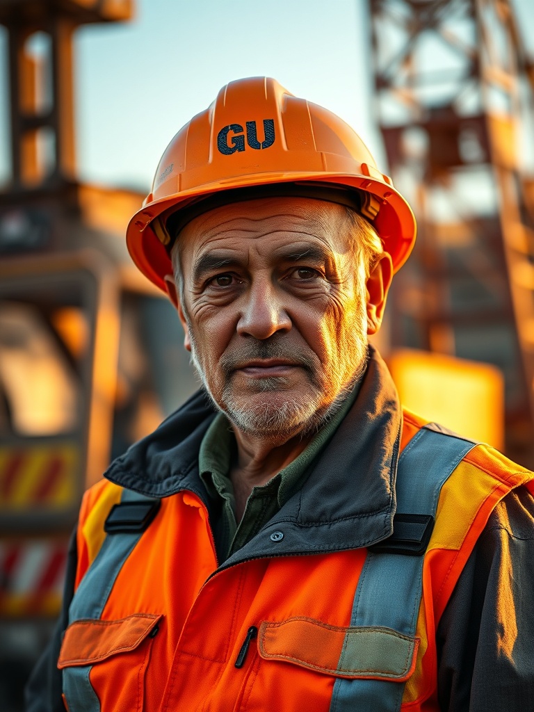 Retrato de Eduardo Cáceres, operador de grúa certificado